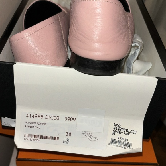 Pink leather Gucci loafers - Picture 5 of 7